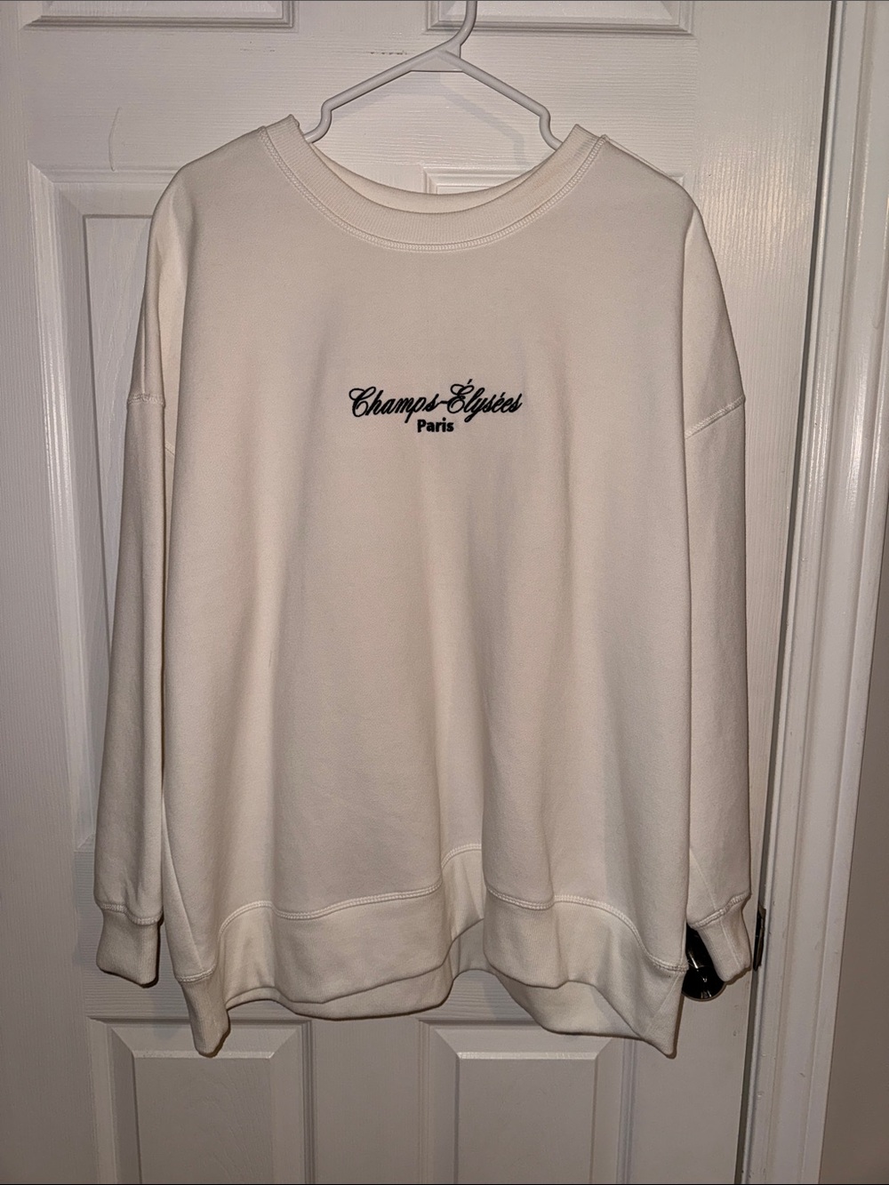 Champs-Élysées Paris Crewneck Sweatshirt - Cream